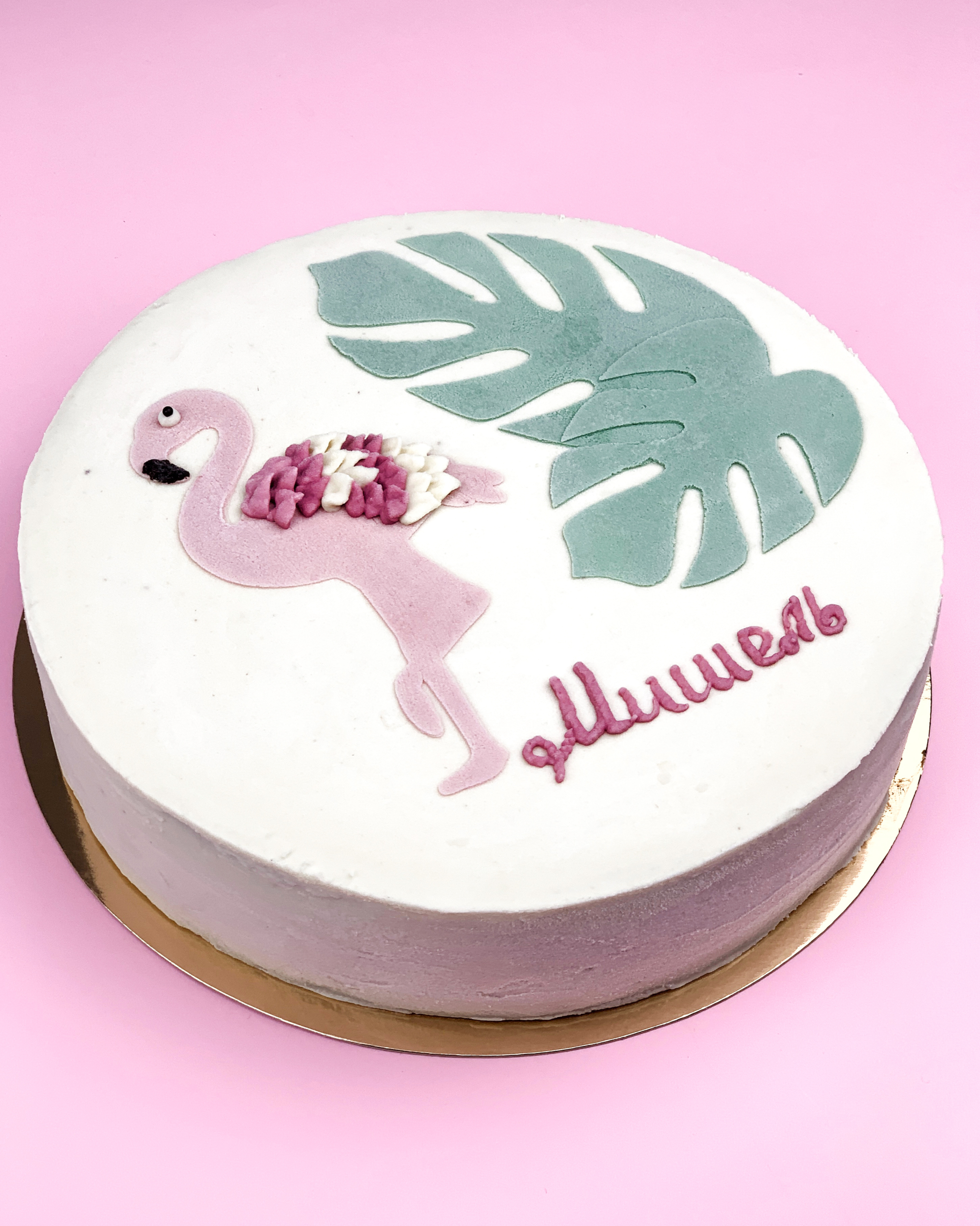 Water Colour Flamingo Cake - CakeCentral.com